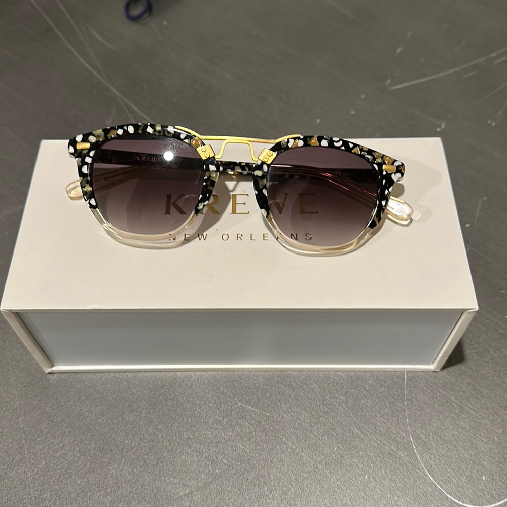 KREWE NEW ORLEANS SUNGLASSES - BEAU - PLUME TO HAZE 24K